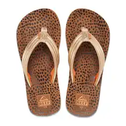 Wehkamp Reef Kids Ahi Wild teenslippers bruin/goud aanbieding
