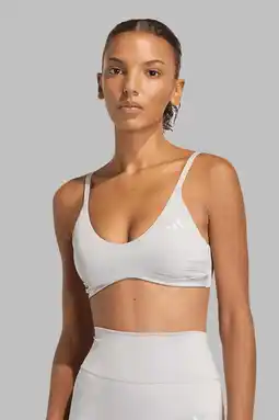 Wehkamp adidas Performance level 1 sportbh Optimé - lichtgrijs aanbieding