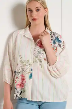Wehkamp LOLALIZA gestreepte blouse ecru aanbieding