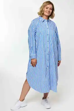 Wehkamp Gozzip gestreepte blousejurk blauw aanbieding