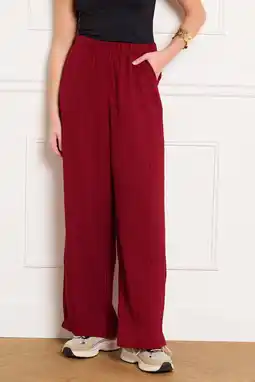Wehkamp LOLALIZA highwaist broek donkerrood aanbieding