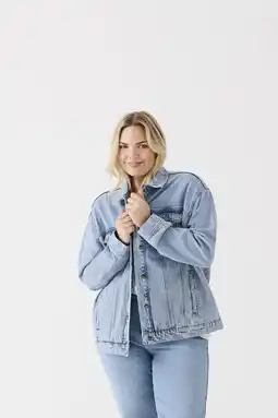 Wehkamp ONLY CARMAKOMA spijkerjas light blue denim aanbieding