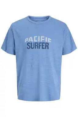 Wehkamp JACK & JONES PREMIUM regular fit T-shirt met print - blauw aanbieding