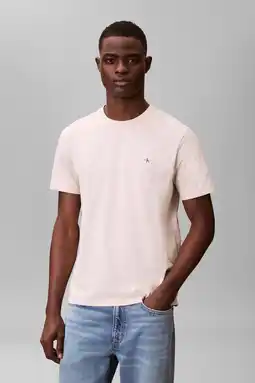 Wehkamp CALVIN KLEIN JEANS regular T-shirt ecru aanbieding