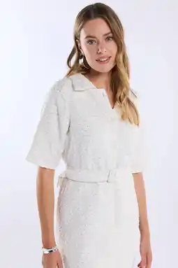 Wehkamp Freebird mini jurk crème aanbieding