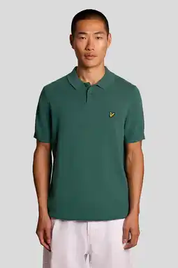 Wehkamp Lyle & Scott regular polo fijn gebreid groen aanbieding