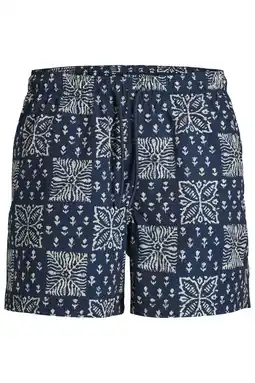 Wehkamp JACK & JONES PANTS STUDIO zwemshort met print donkerblauw aanbieding