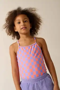 Wehkamp Tumble 'n Dry badpak ruit lila aanbieding