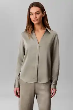 Wehkamp Calvin Klein blouse grijsgroen aanbieding