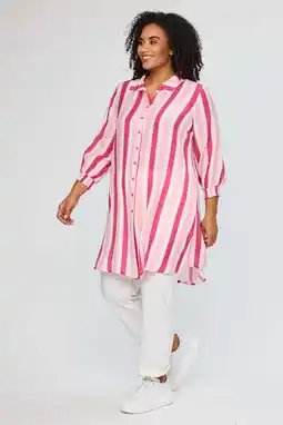 Wehkamp STUDIO gestreepte tuniek roze aanbieding