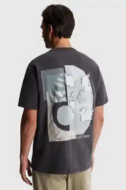 Wehkamp Cast Iron relaxed T-shirt met backprint antraciet aanbieding