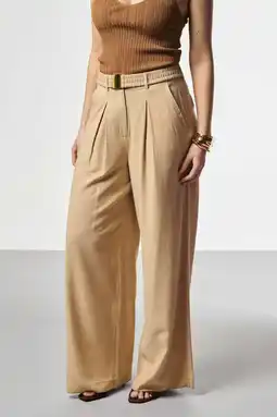 Wehkamp Aaiko bootcut highwaist broek beige aanbieding