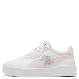 Wehkamp Puma Carina 3.0 Floral sneakers wit/lichtroze aanbieding