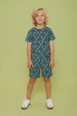 Wehkamp Sturdy badstof T-shirt Lagoon Legends petrol aanbieding
