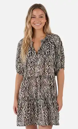 Wehkamp Barts strandjurk Adeliu zwart/wit aanbieding