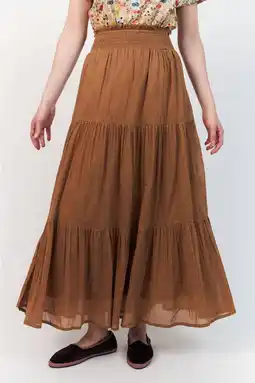 Wehkamp Lollys Laundry maxi rok camel aanbieding