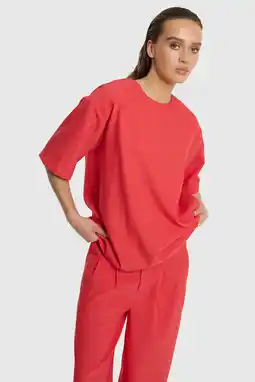 Wehkamp Refined Department T-shirt koraalrood aanbieding