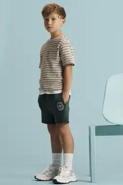Wehkamp NAME IT KIDS regularwaist sweatshort groen aanbieding