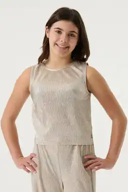 Wehkamp Garcia T-shirt beige met glitter aanbieding