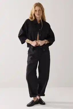 Wehkamp Summum baggy regularwaist broek zwart aanbieding