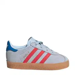 Wehkamp adidas Originals Gazelle sneakers lichtblauw/rood aanbieding