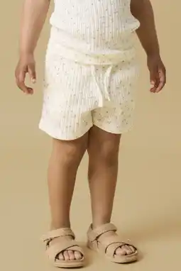Wehkamp LIL' ATELIER MINI regular fit casual gebloemde short - ecru aanbieding