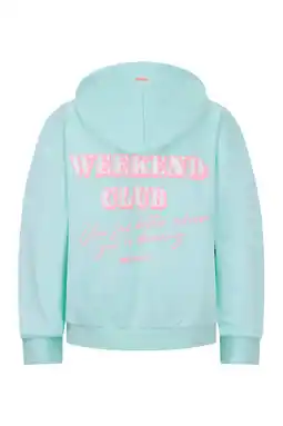 Wehkamp Retour Jeans hoodie met backprint lichtblauw aanbieding