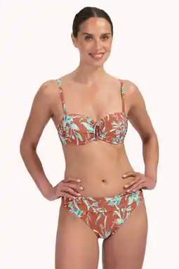 Wehkamp Cyell bikinibroekje lichtbruin/mintgroen aanbieding