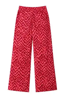 Wehkamp Elvira Collections viscose regular fit broek met print - roze aanbieding