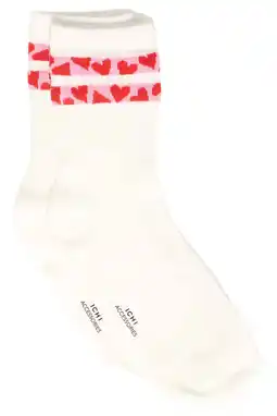 Wehkamp ICHI sokken IAROMA ecru/roze aanbieding