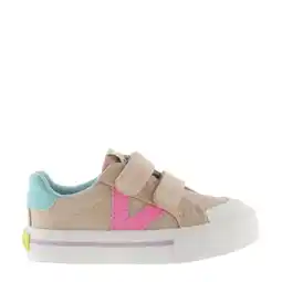 Wehkamp Victoria Tribu Tiras Lona sneaqkers beige/roze aanbieding