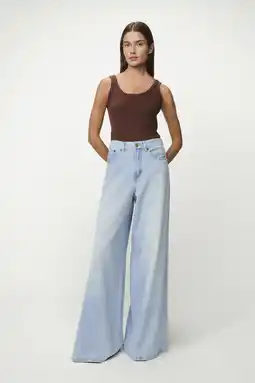 Wehkamp Lois highwaist wide leg jeans wide leg jeans light blue denim aanbieding