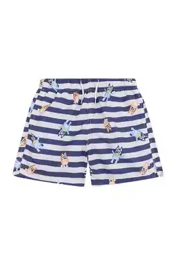 Wehkamp Swim Essentials zwemshort Bluey blauw/wit aanbieding