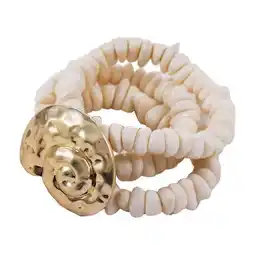 Wehkamp Candy Sweet Jewellery armband met schelp ecru/goudkleurig aanbieding