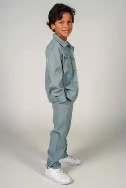 Wehkamp Le Chic Garcon rapered chino zachtgroen aanbieding