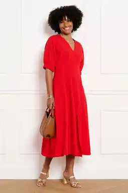Wehkamp LOLALIZA midi jurk met split - rood aanbieding