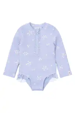 Wehkamp Little Dutch badpak met bloemen print lila aanbieding