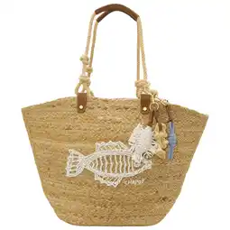 Wehkamp Fabienne Chapot raffia shopper Nico at Sea naturel aanbieding