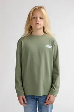 Wehkamp Petrol Industries longsleeve met backprint groen aanbieding