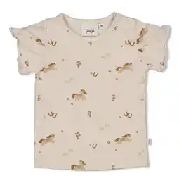 Wehkamp Feetje T-shirt Flower Ranch ecru aanbieding