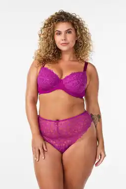 Wehkamp Zizzi string Plus Size - fuchsia aanbieding