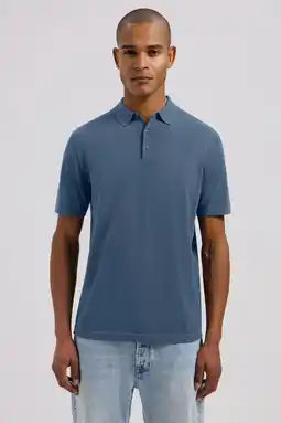 Wehkamp Dstrezzed regular polo blauw aanbieding