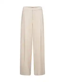 Wehkamp Mos Mosh wide leg highwaist gestreepte capri zand aanbieding