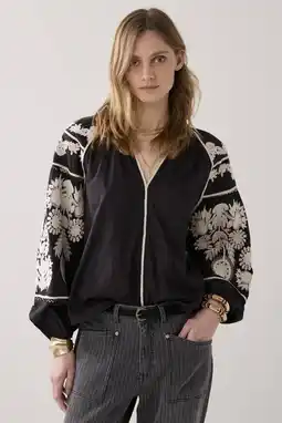 Wehkamp Summum gebloemde top zwart aanbieding
