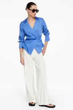 Wehkamp comma blouse blauw aanbieding