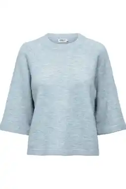 Wehkamp ONLY pullover fijn gebreid lichtblauw aanbieding