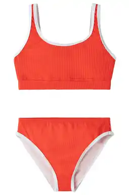 Wehkamp NAME IT KIDS crop bikini oranjerood aanbieding