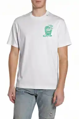 Wehkamp REPLAY regular T-shirt wit aanbieding