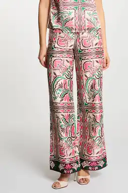 Wehkamp Morgan satijnen wide leg highwaist palazzo broek ecru aanbieding
