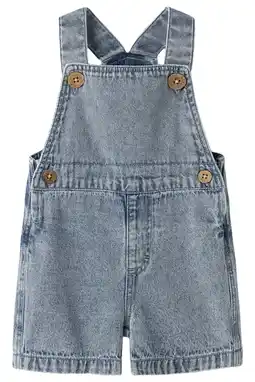 Wehkamp LIL' ATELIER BABY tuinbroek medium blue denim aanbieding
